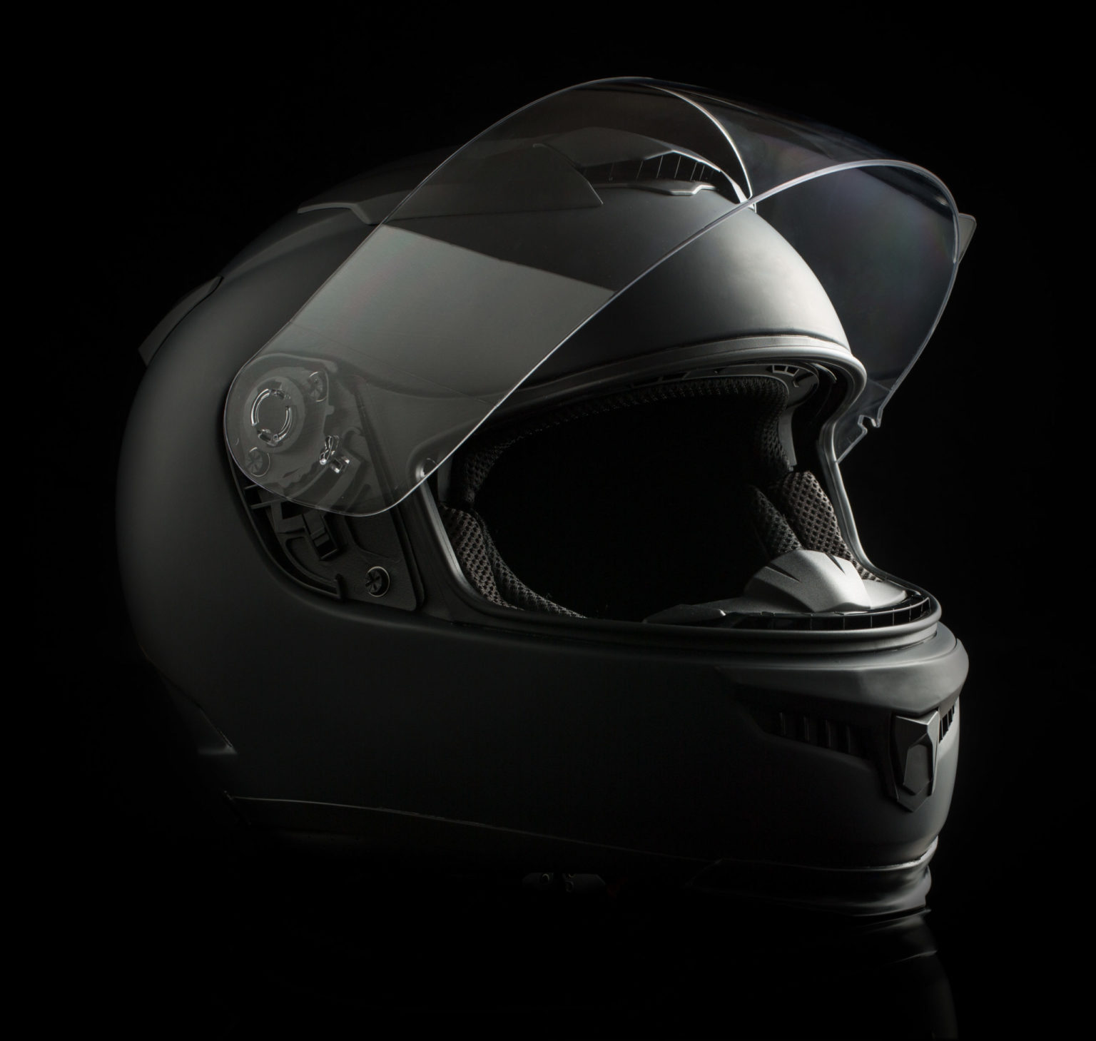 a black and white helmet