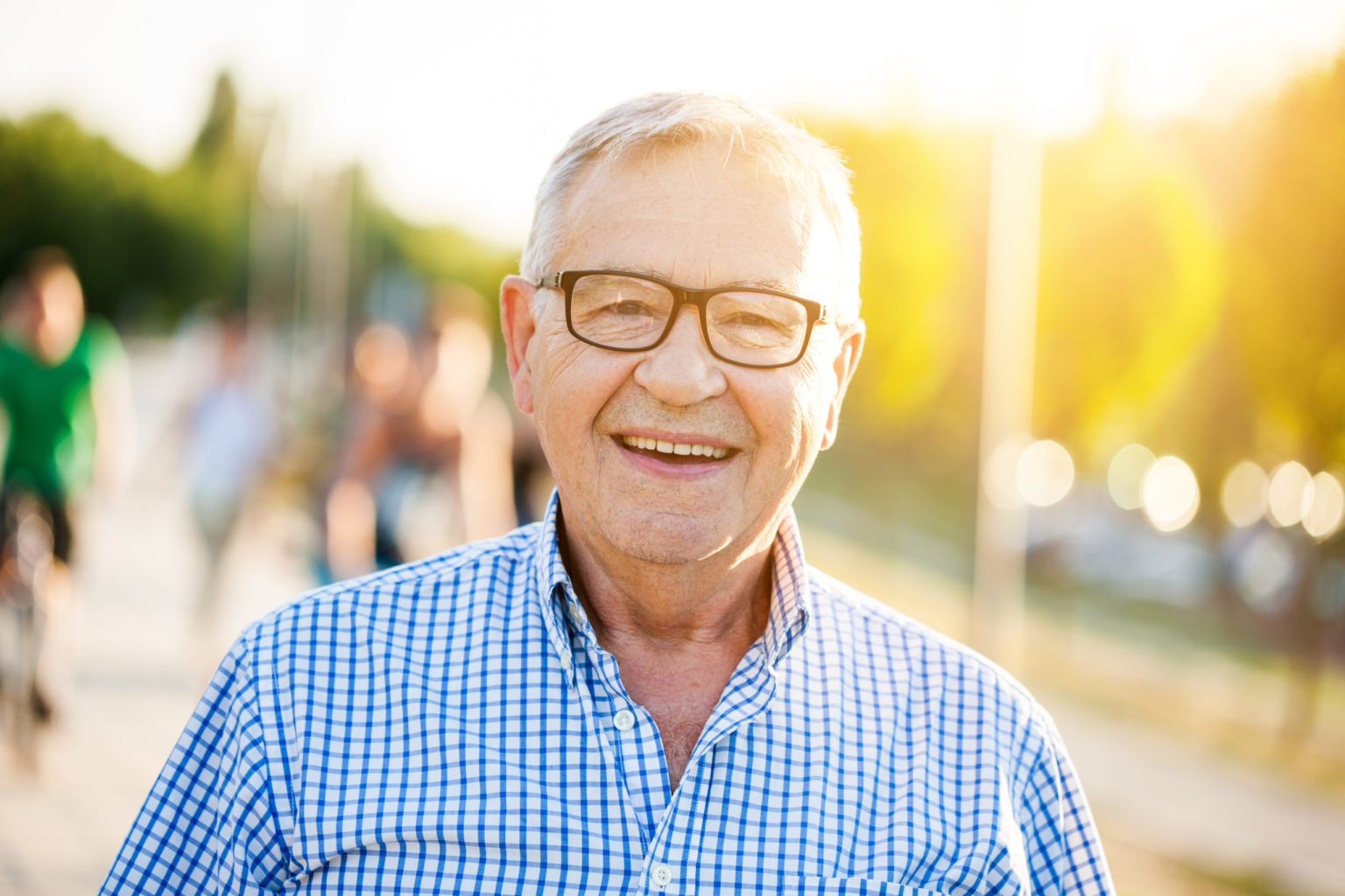 a person wearing glasses