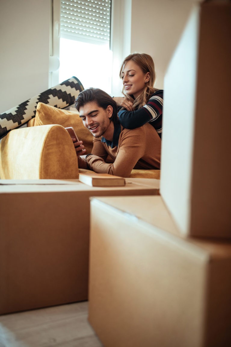 a person sitting on a bed