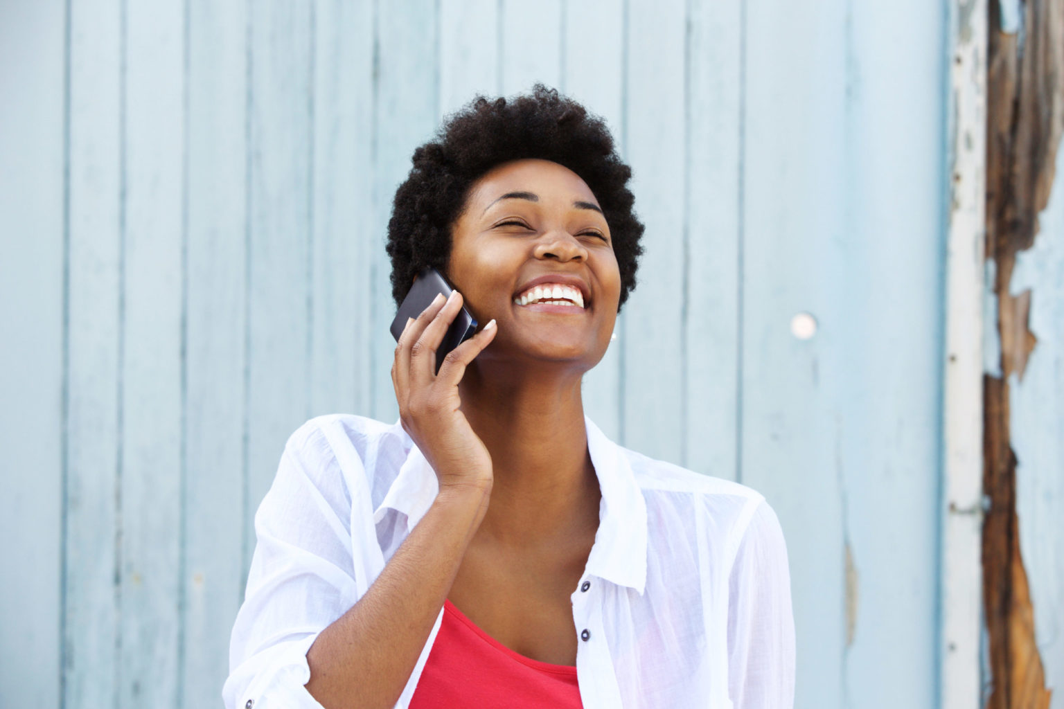 a person talking on the phone